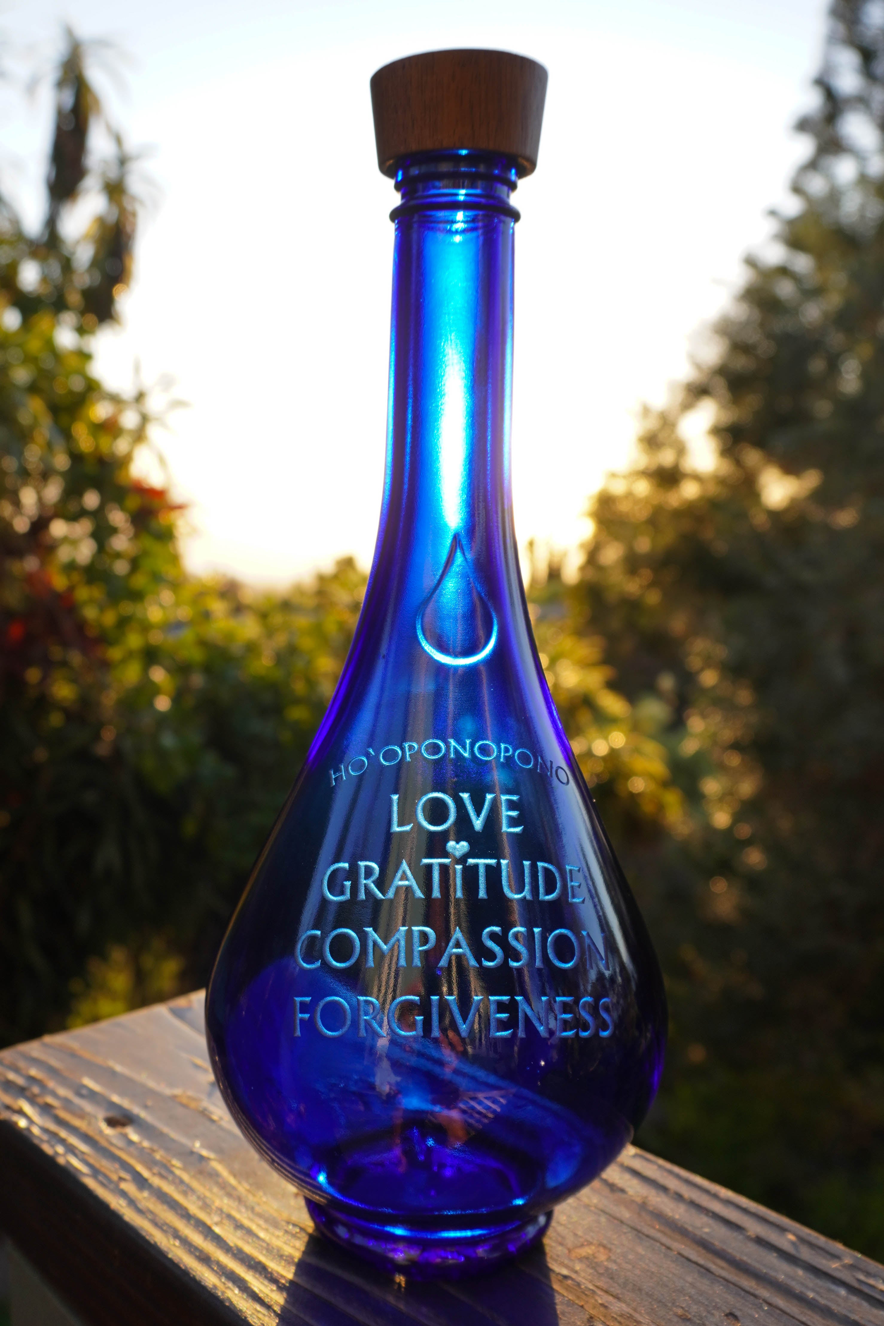 Genie Sandblasted Water Drops – Blue Bottle Love