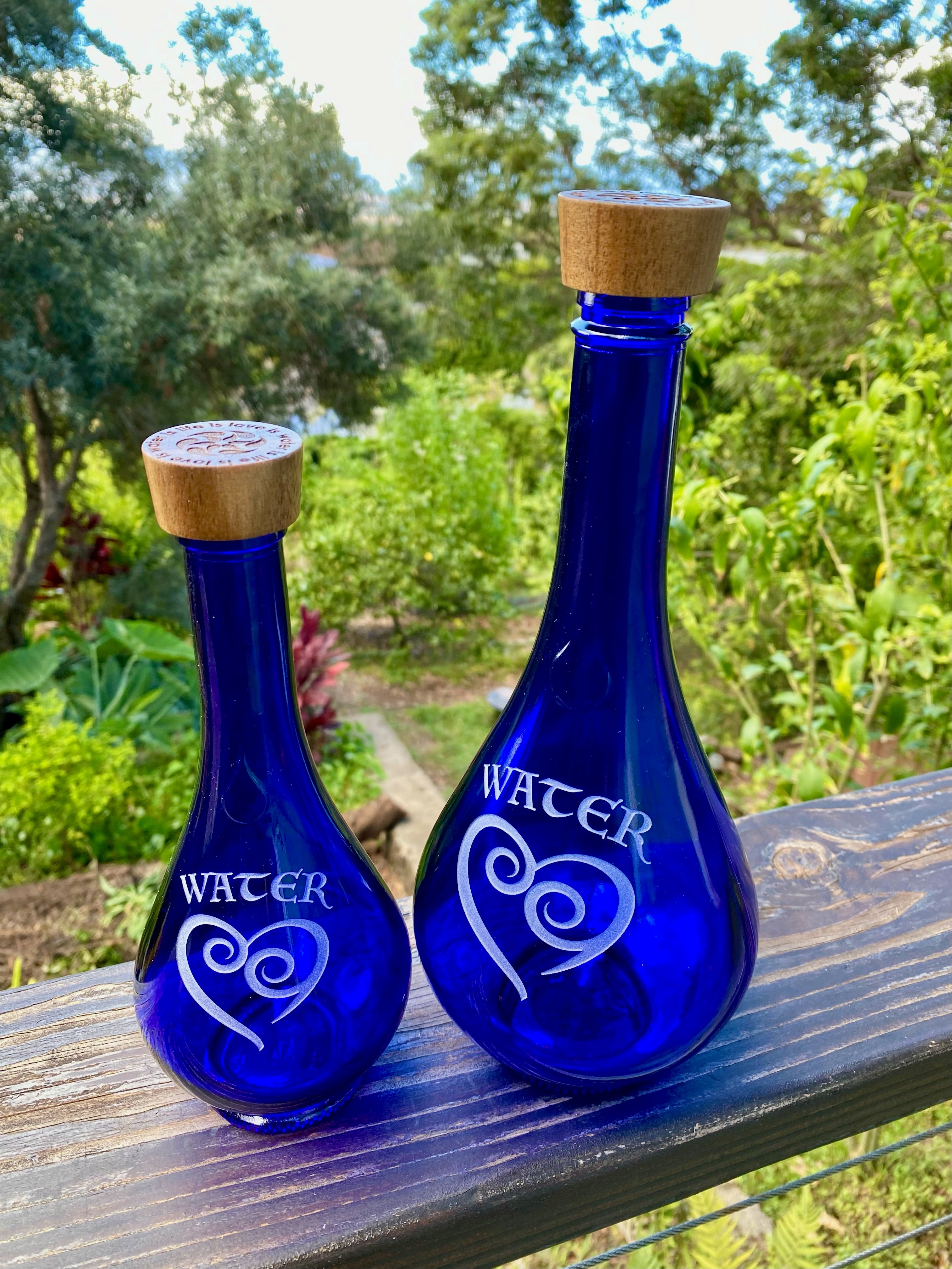 Genie Sandblasted Water Drops – Blue Bottle Love