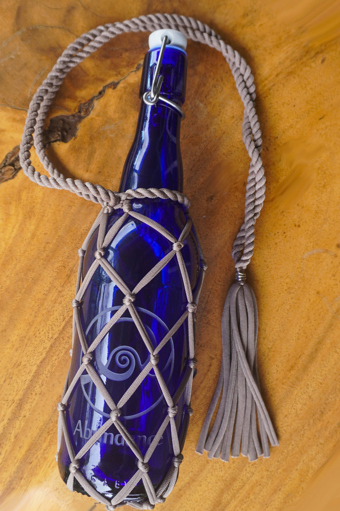 String Boottele String Bottle Holder ~ Over the Shoulder – Blue Bottle Love