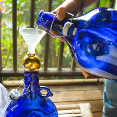 Blue Water Bottle Glass, Bento Water Bottle